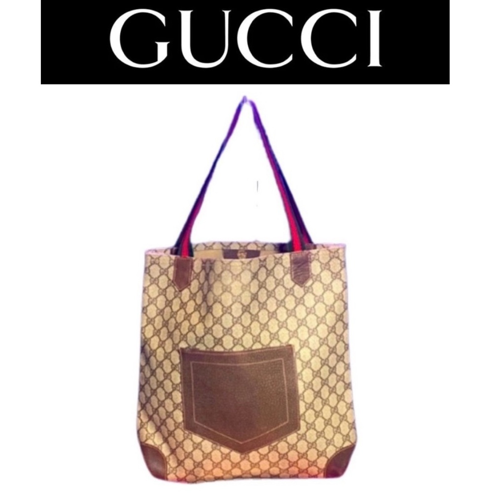 GUCCI Sherry Line Tote Bag, Vintage with COA. EUC